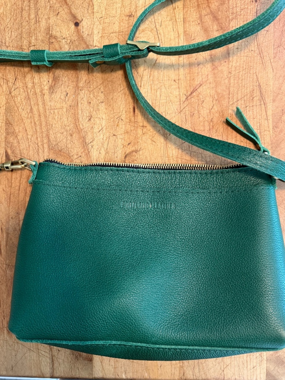 Authentic Portland Leather Goods Poppy Crossbody Purse – Green Leather Bag